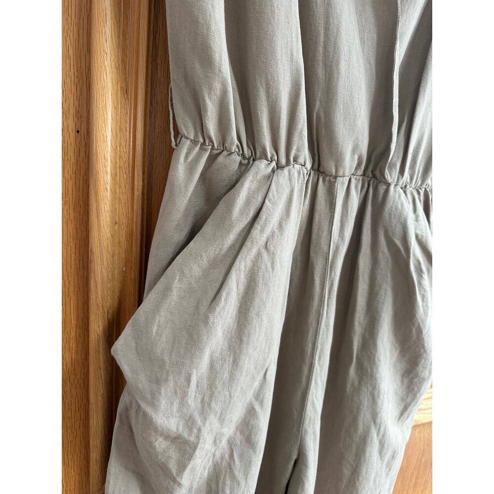Women's Zara Linen Blend Jumpsuit - Size Small - Picture 4 of 7